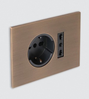 Placas interruptores de diseño con tomas