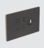 Placas interruptores con botón y USB
